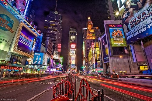 times square blur