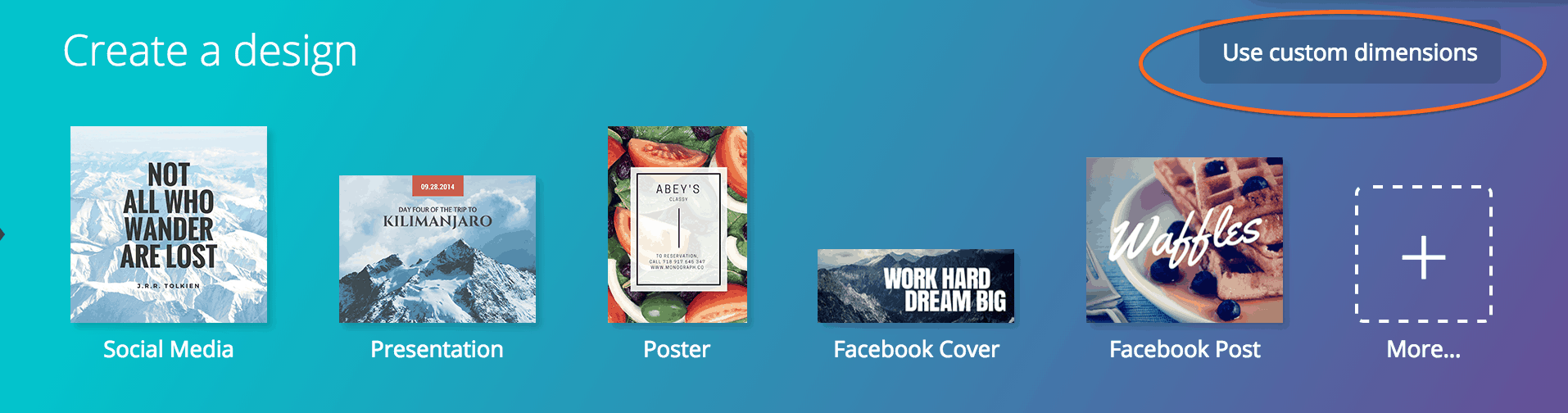 Enter Custom Dimensions Using Canva design tools
