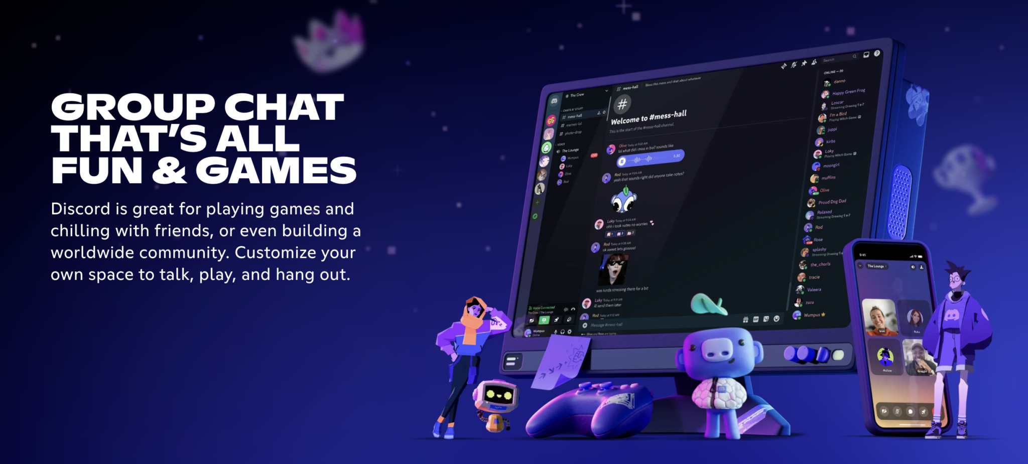 Discord: Group Chat That's All Fun & Games Graphic