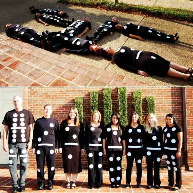 Office Halloween idea: Dominoes