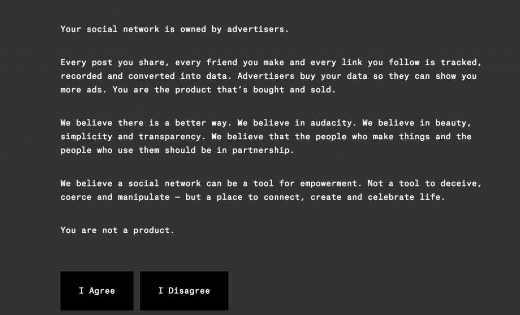 Manifesto from Ello's home page