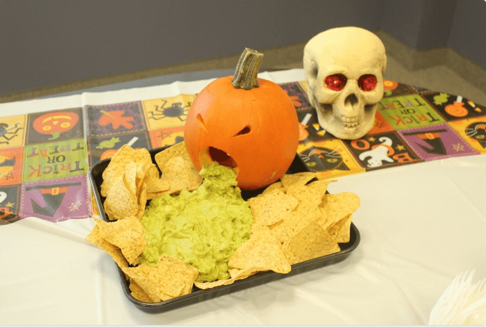 Office Halloween potluck luncheon with Guacamole