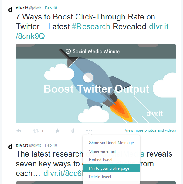 How to pin a tweet to your profile