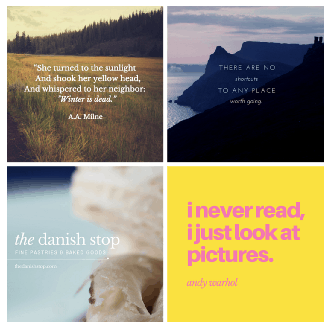 Social Media Posts (Quotes and Inspiration) using Canva design tools