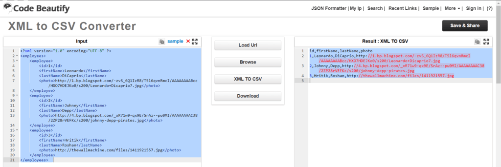 csv to xml converter online